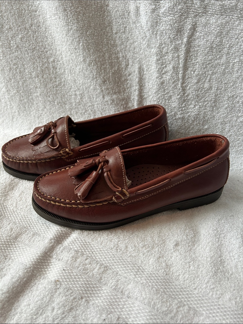 Women's Brown Tassel Loafers — Classic Slip-On Flats
